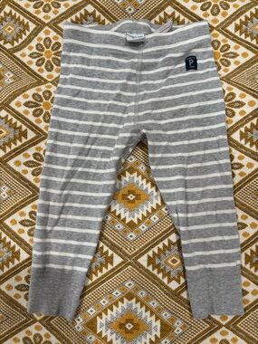 Polarn O. Pyret Classic Stripe Leggings | Gray/White | Size 12-18M (80/86)